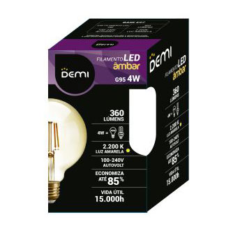 Lâmpada de Filamento LED - DEMI LED (Embalagem)